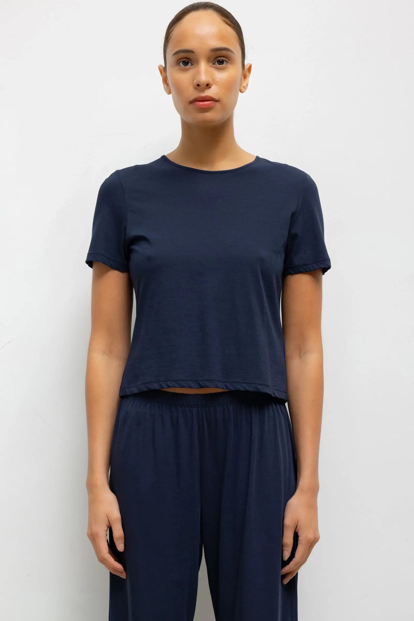 Milo Crop Tee in Midnight