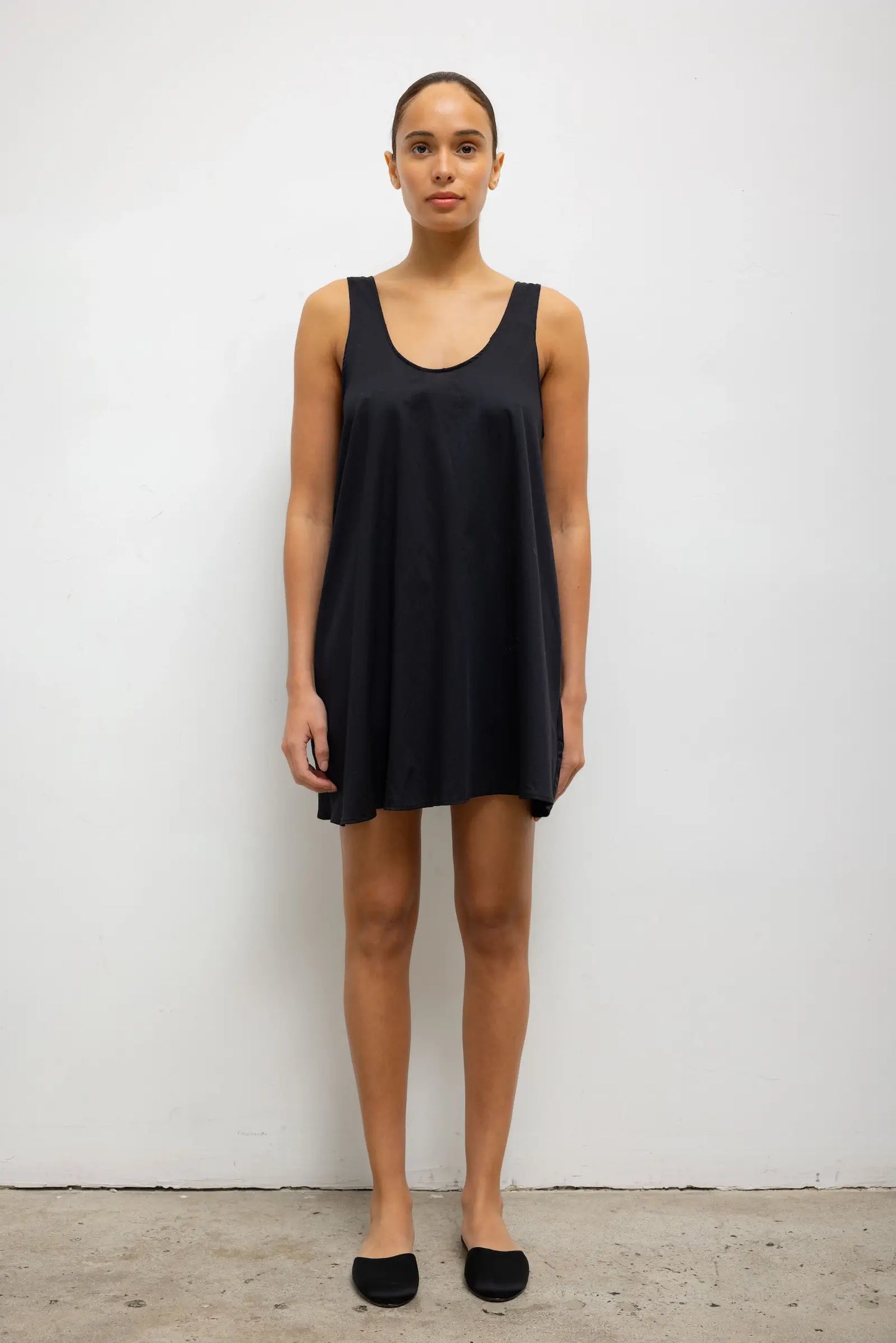 Yoko Mini Tank Dress in Black