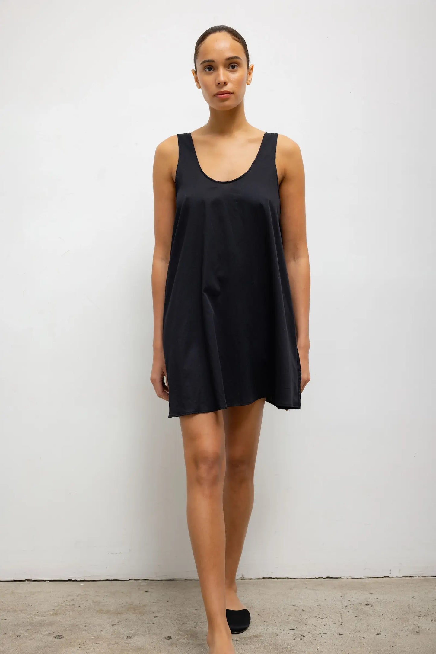 Yoko Mini Tank Dress in Black