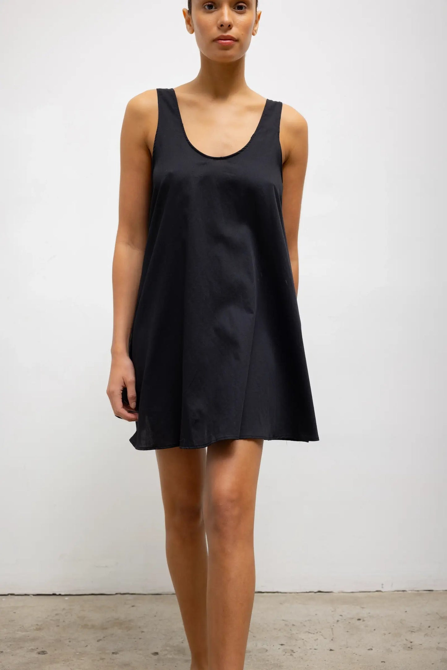 Yoko Mini Tank Dress in Black