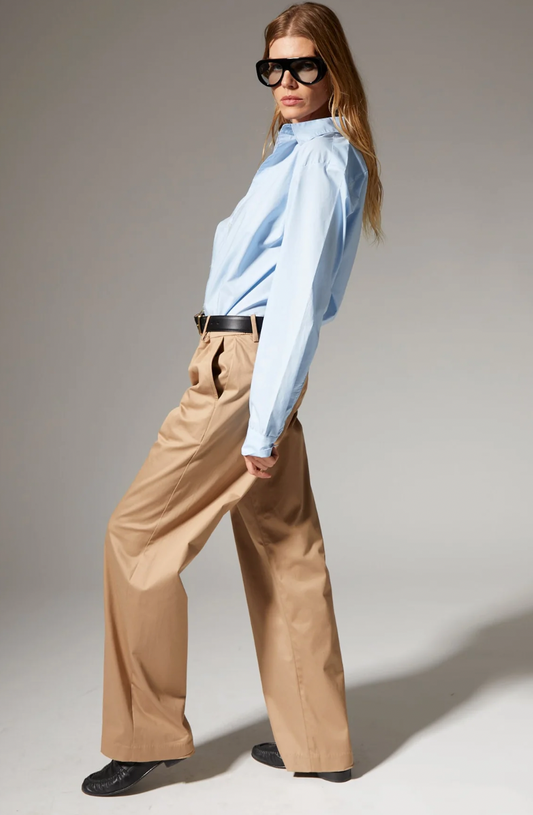 Straight Leg Trousers in Khaki