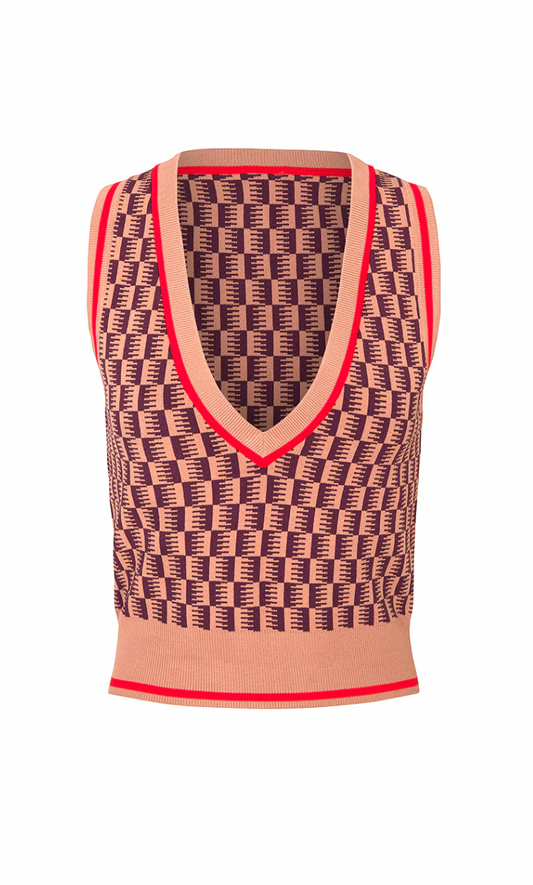 Isla Vest in Toffee Daufe