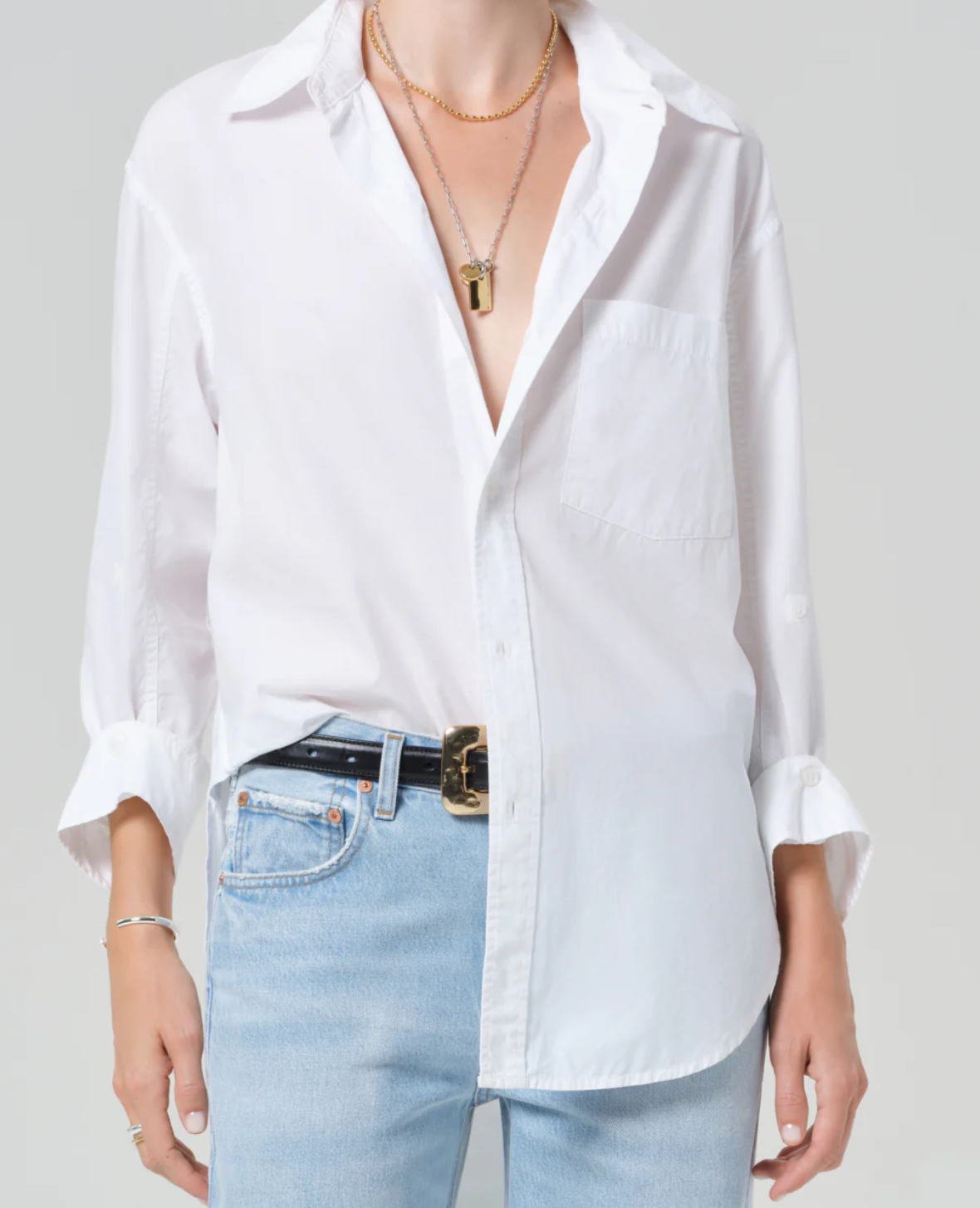 kayla shirt in optic white