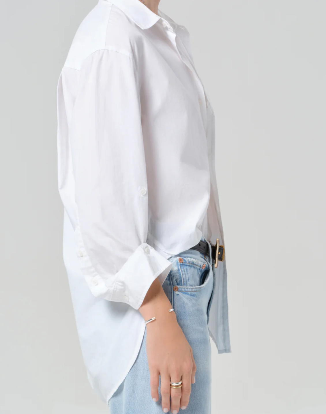 kayla shirt in optic white