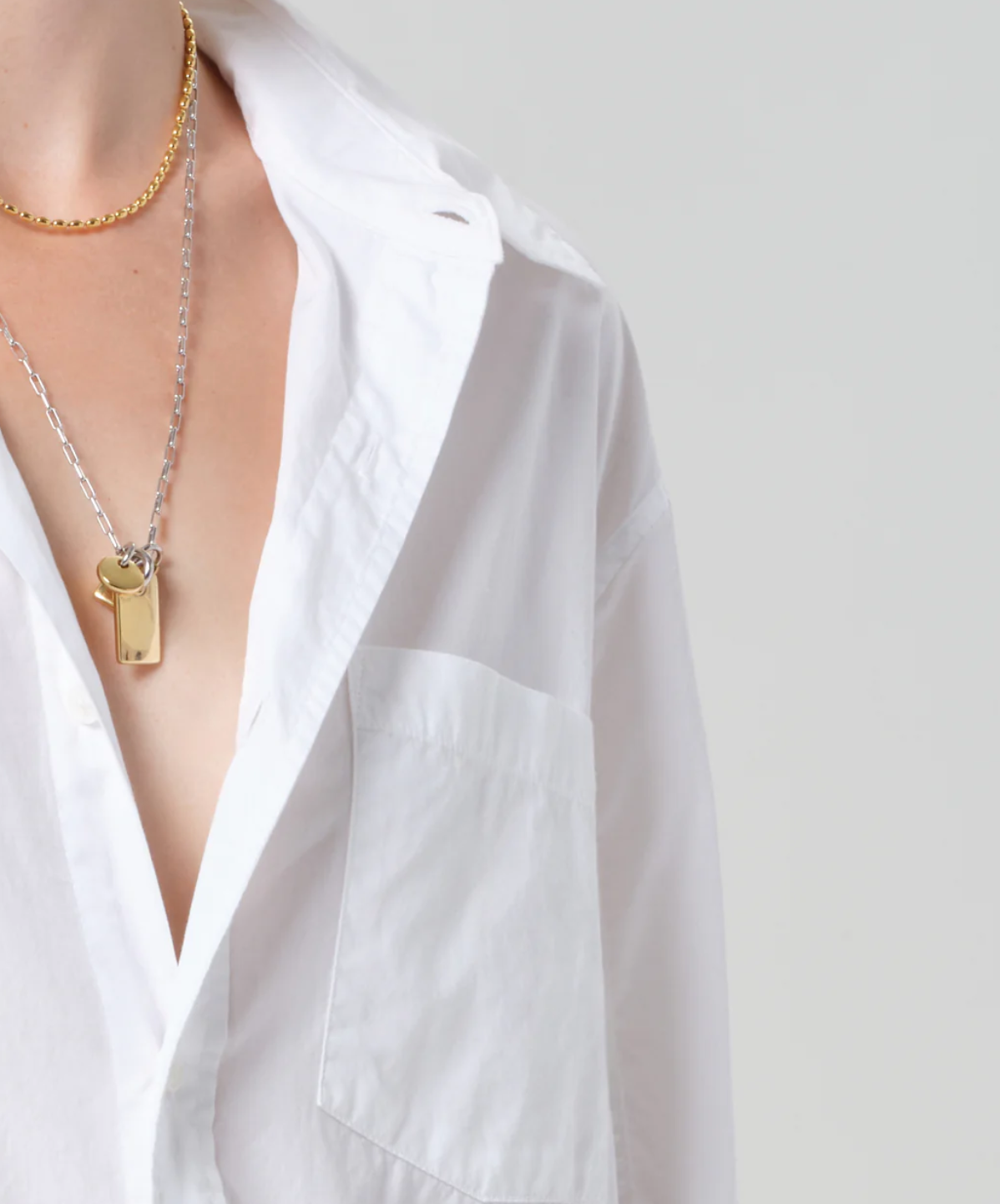 kayla shirt in optic white