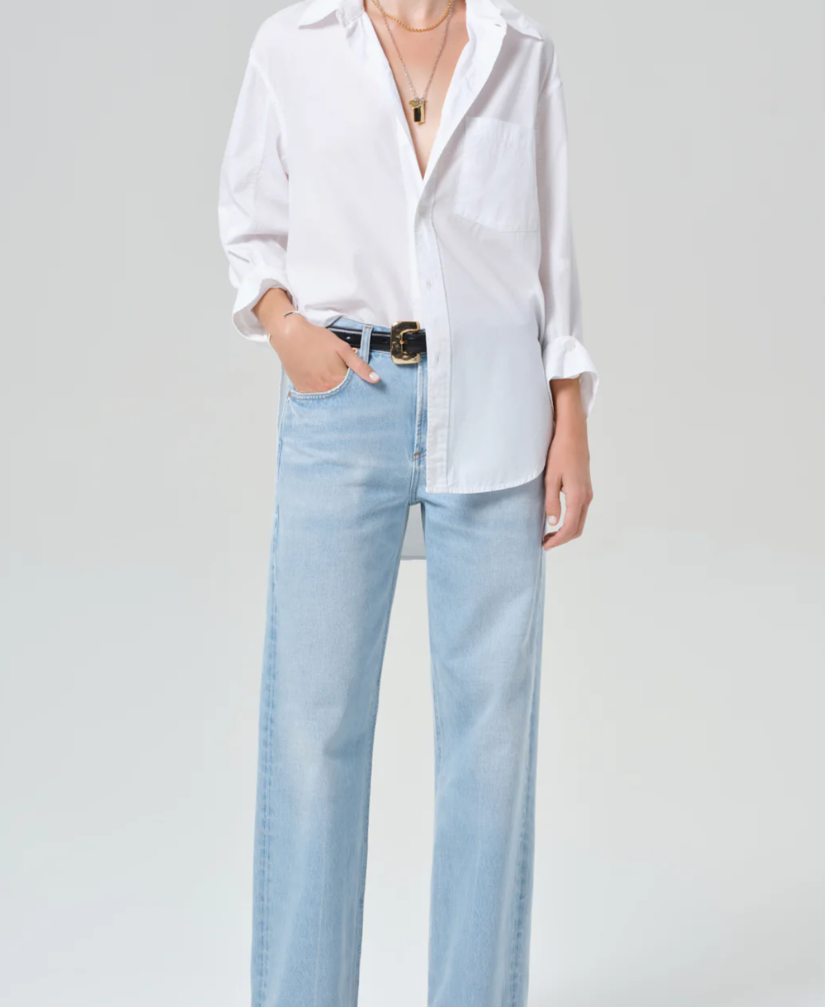 kayla shirt in optic white