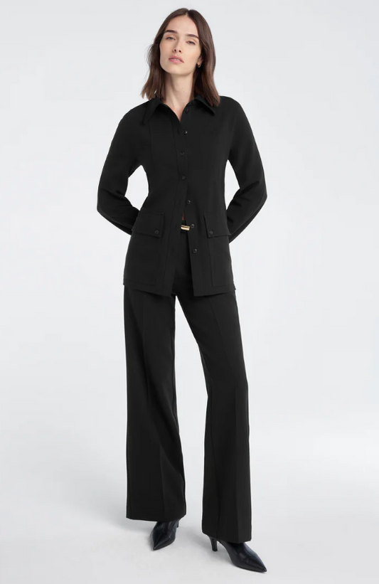 The Nora Shirt Jacket in Black