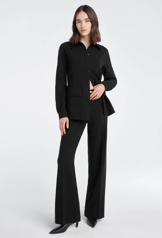 The Nora Shirt Jacket in Black