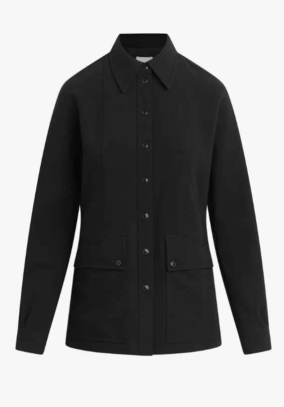 The Nora Shirt Jacket in Black