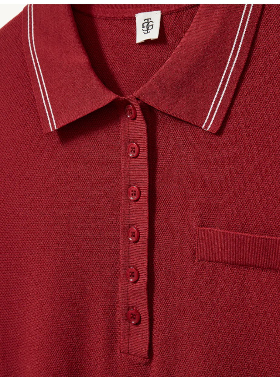 Madison Tennis Dress in Vino