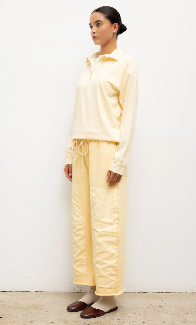 Margo Long Sleeve Polo in Butter