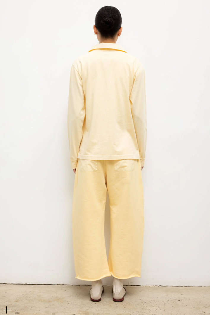 Margo Long Sleeve Polo in Butter