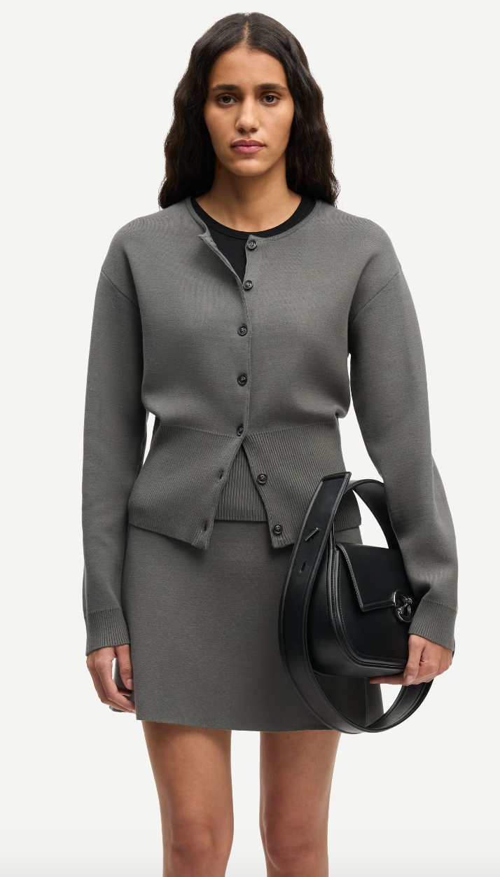 Saane Cardigan 15825 in Gunmetal