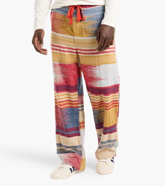 blanket stripe drawstring pant in sahara stripe
