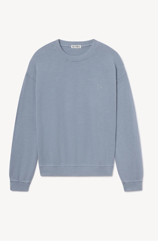 Oversized Crewneck Sweatshirt in Slate