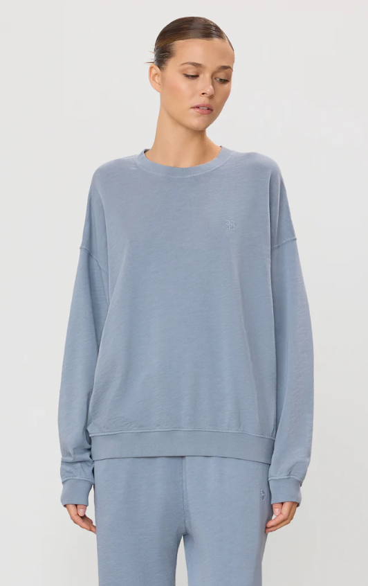 Oversized Crewneck Sweatshirt in Slate
