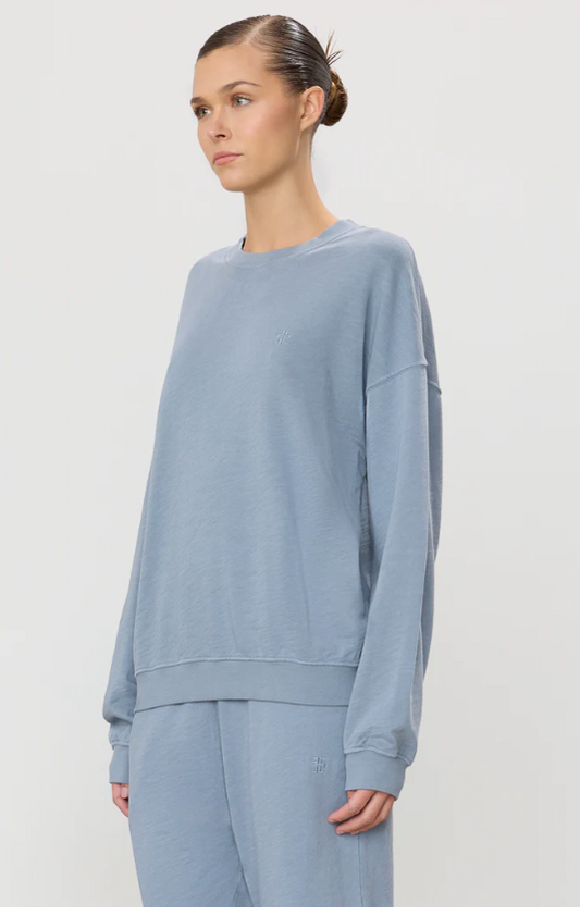 Oversized Crewneck Sweatshirt in Slate