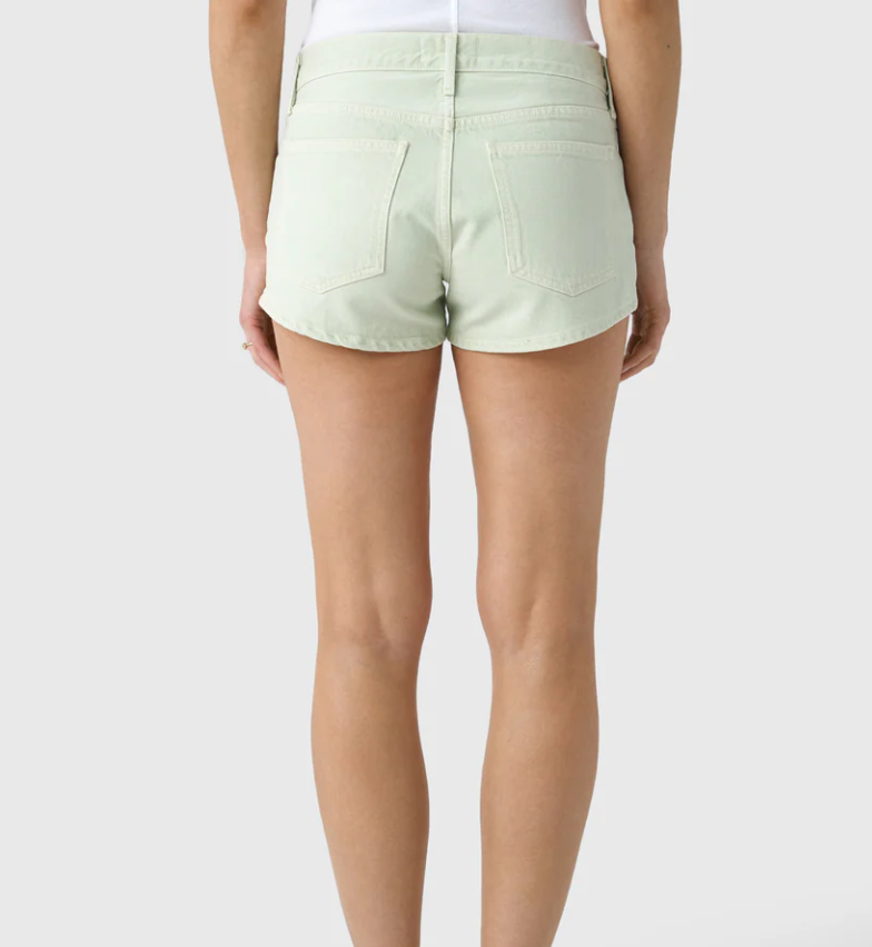 Low Rise Parker Short in Mint Cream