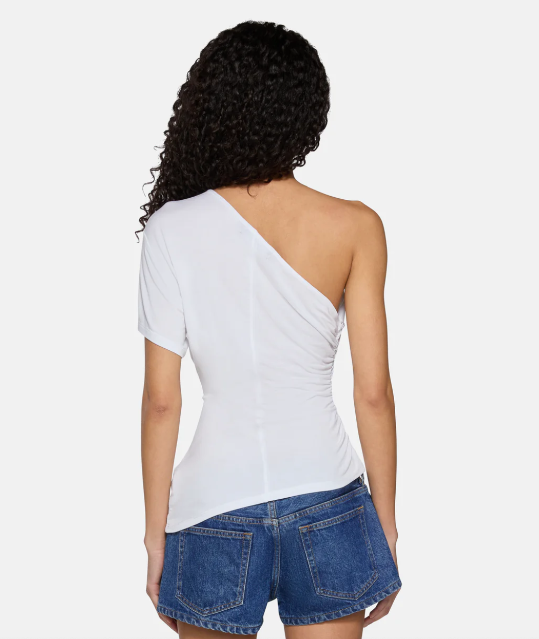 Linnea One Shoulder Top in White