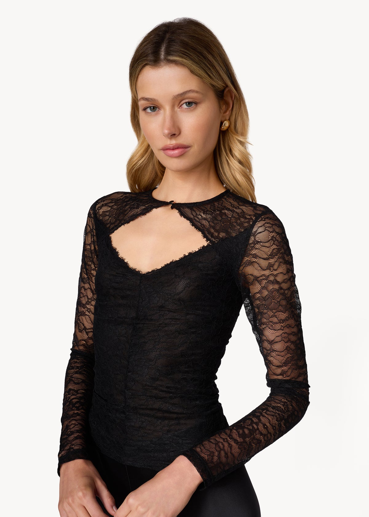 Roz Stretch Lace Long Sleeve Top