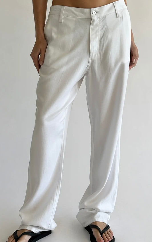 Donni Twill Carpenter Pant White