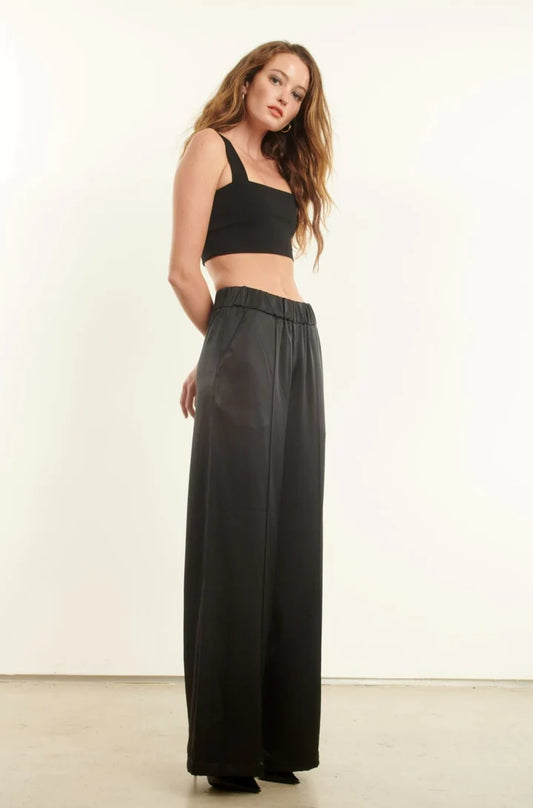 Sprwmn Wide Leg Pant With Pintucks